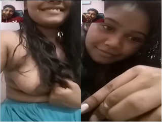 Cute Bangla Shy Girl Shows her Boobs on Video Call